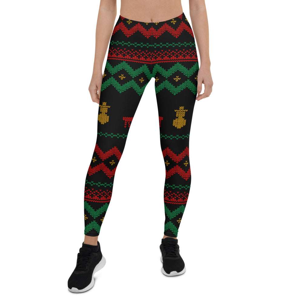Christmas Merry Sweater Leggings TeeSpect