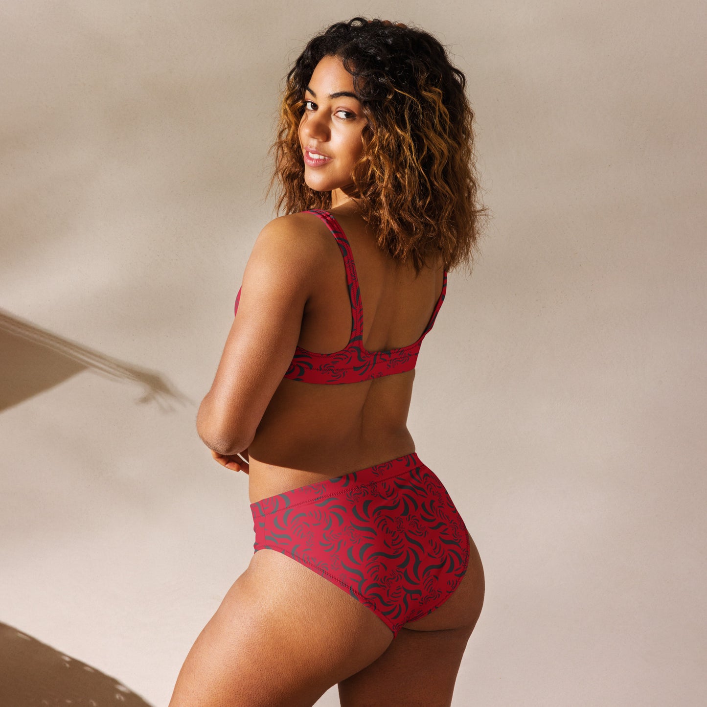 Find Zebra Recycled High-Waisted Bikini Multiple Colors