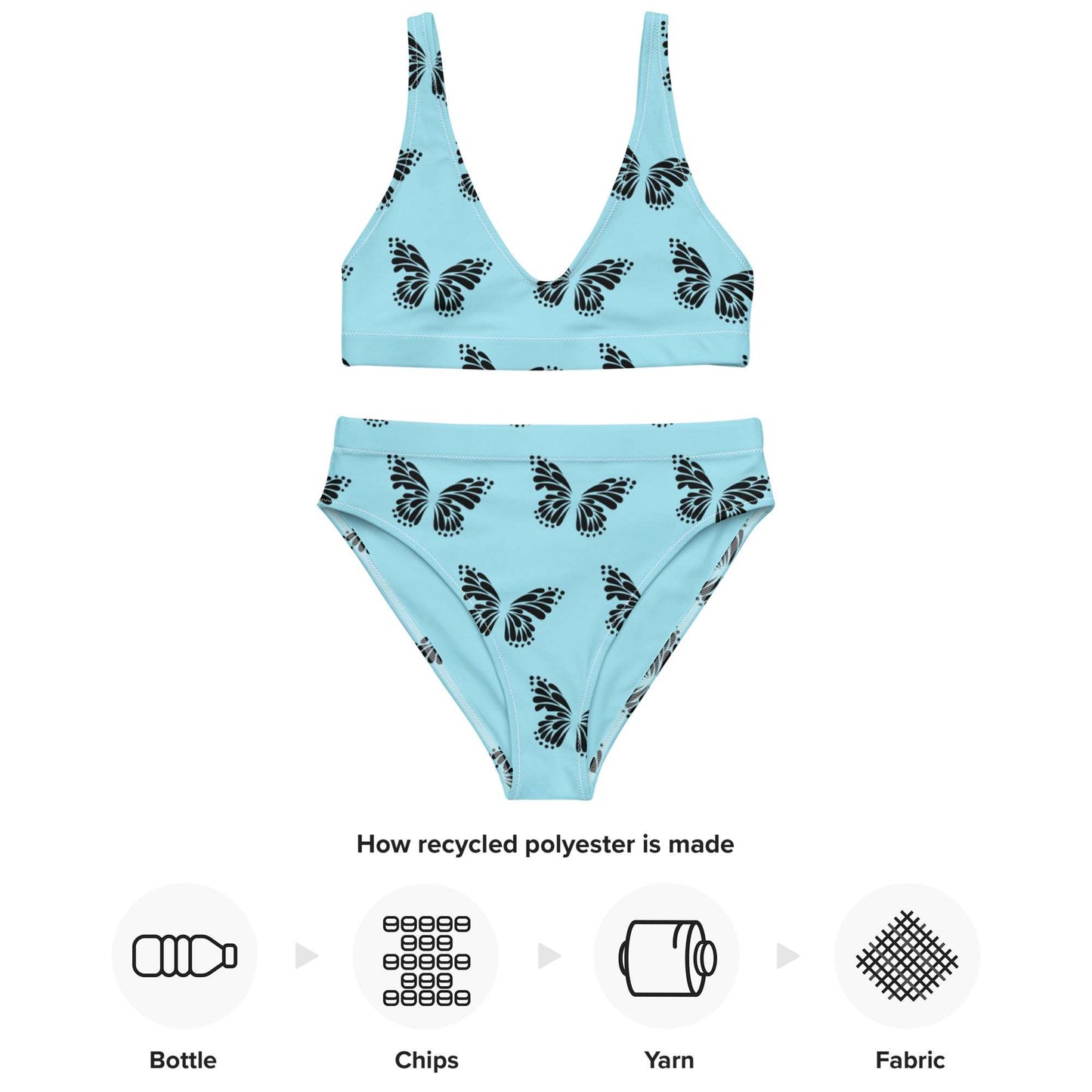 Butterfly Recycled High-Waisted Bikini - Multiple Colors