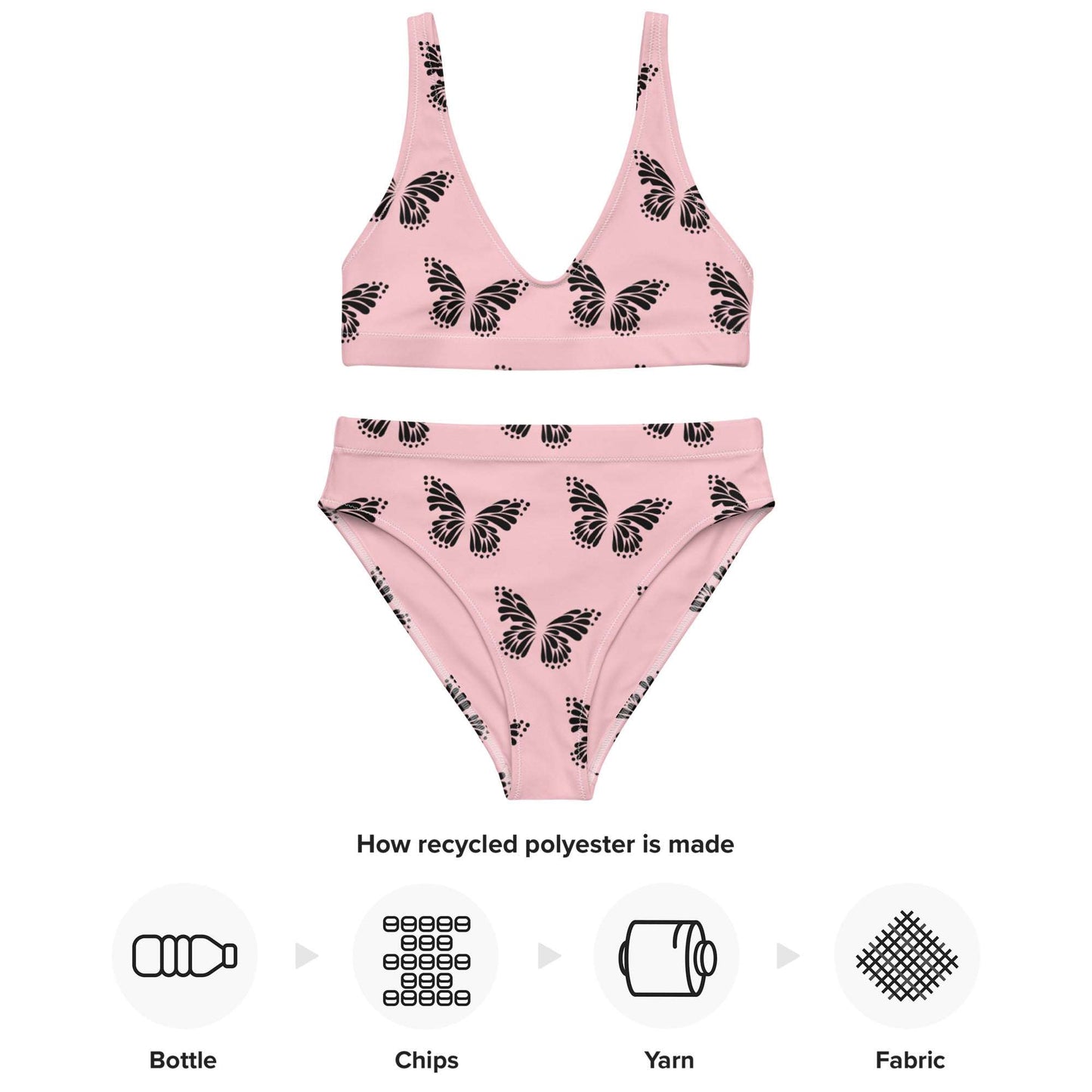 Butterfly Recycled High-Waisted Bikini - Multiple Colors