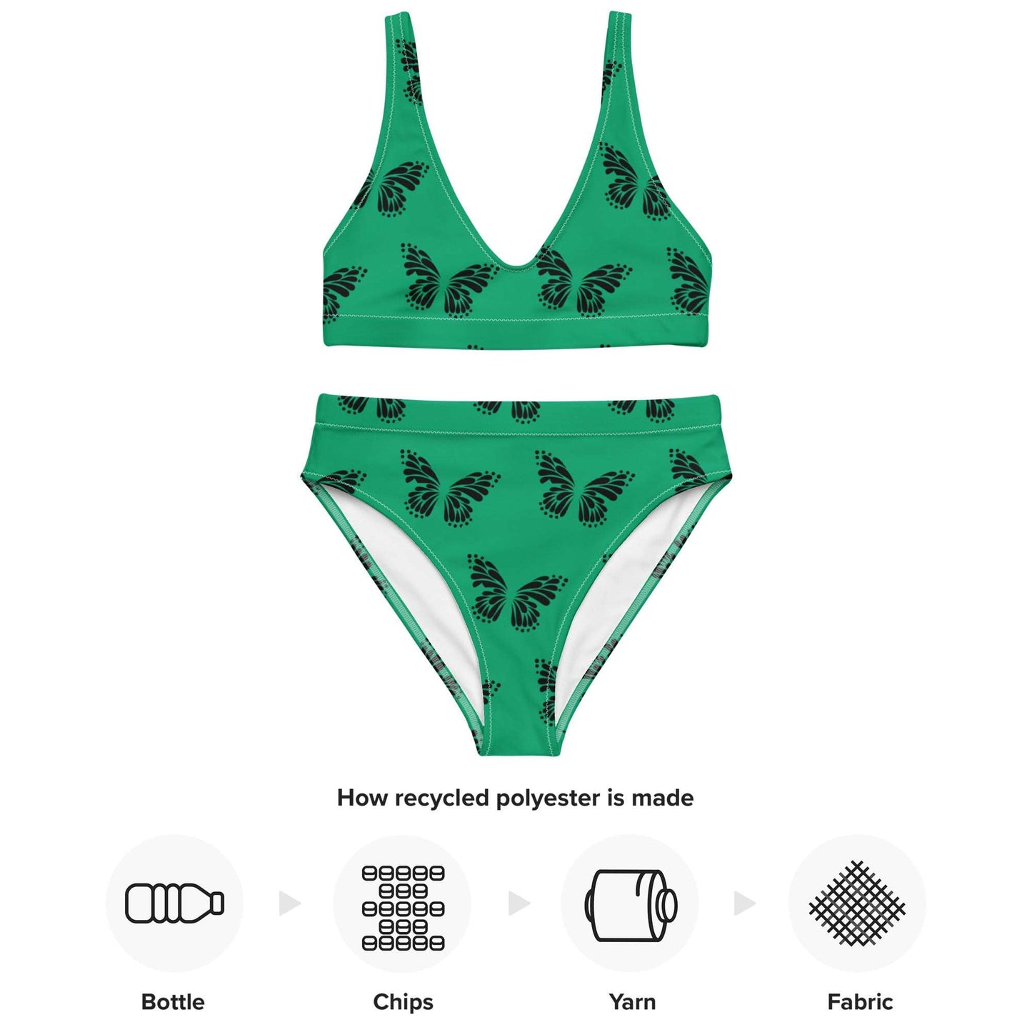 Butterfly Recycled High-Waisted Bikini - Multiple Colors