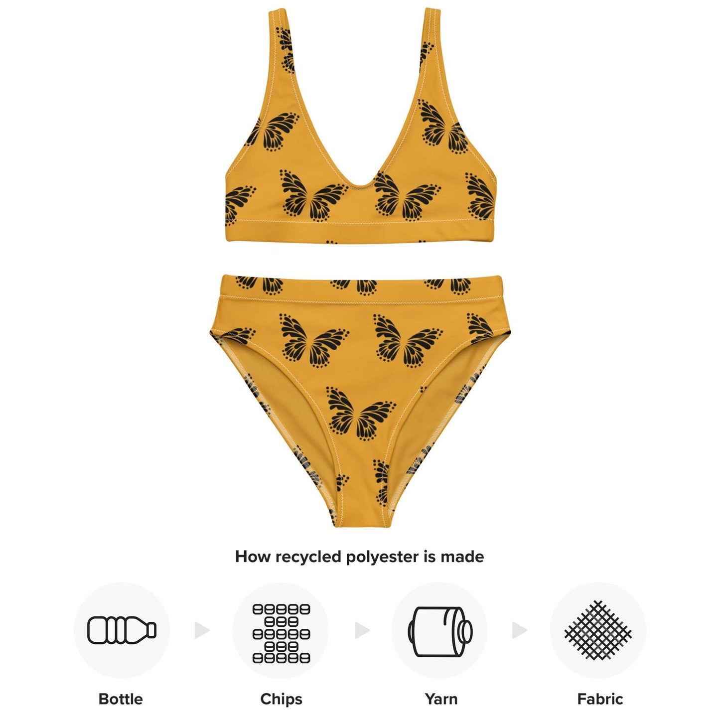 Butterfly Recycled High-Waisted Bikini - Multiple Colors