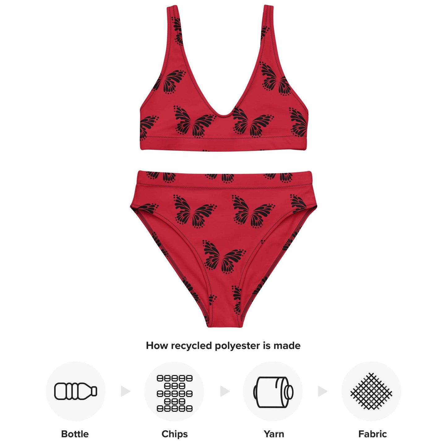 Butterfly Recycled High-Waisted Bikini - Multiple Colors