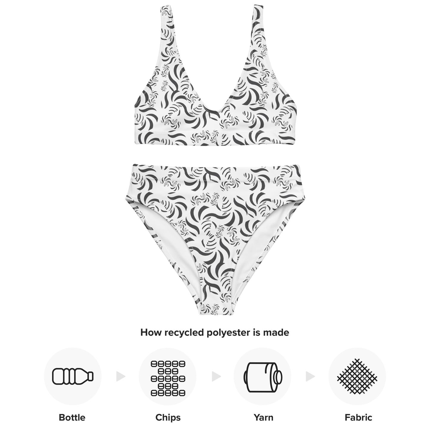 Find Zebra Recycled High-Waisted Bikini Multiple Colors
