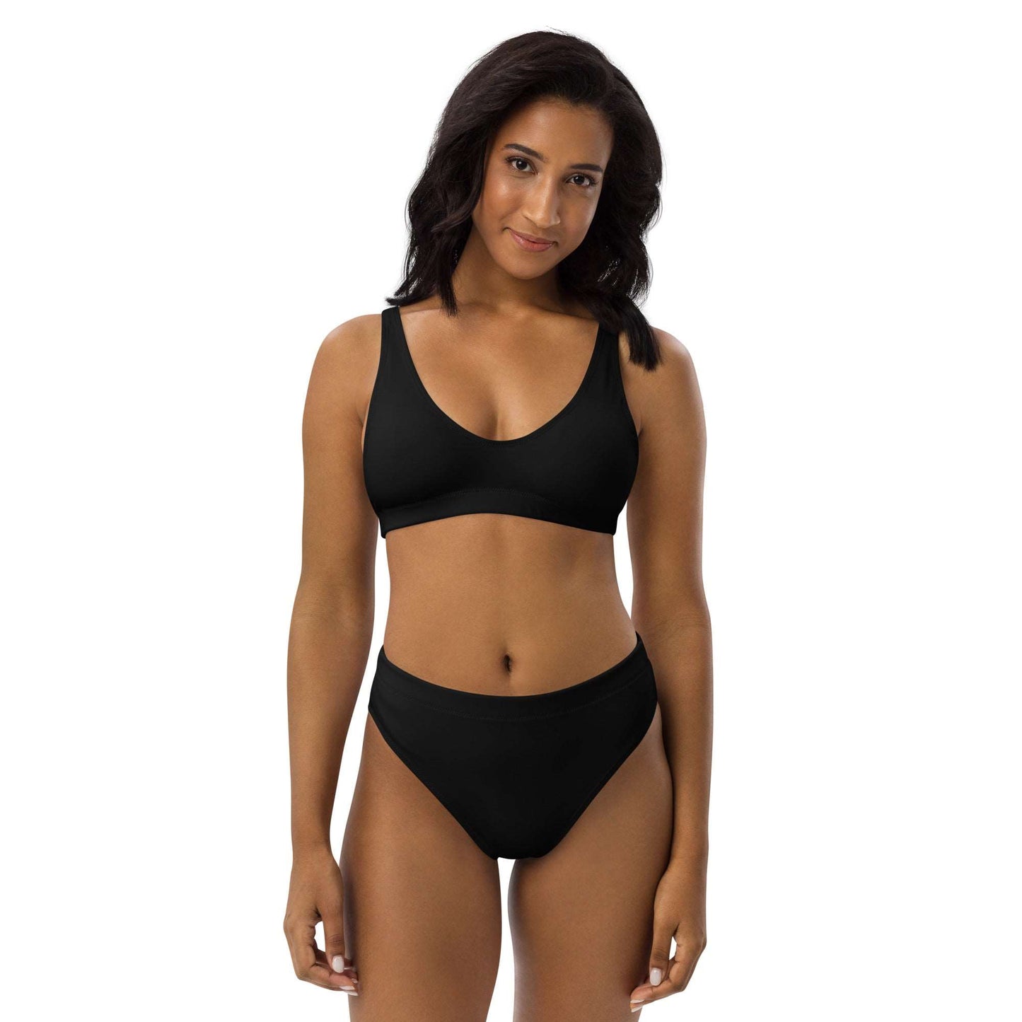 Black Recycled High-Waisted Bikini
