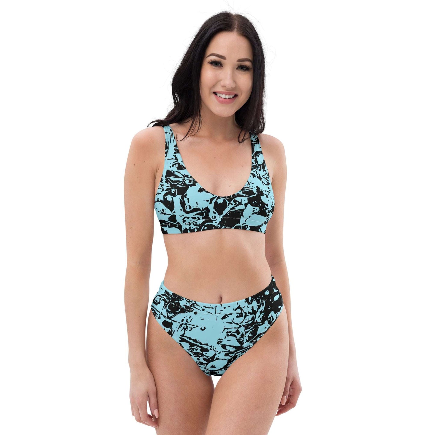 Autumn Chaos Sketch Recycled High-Waisted Bikini