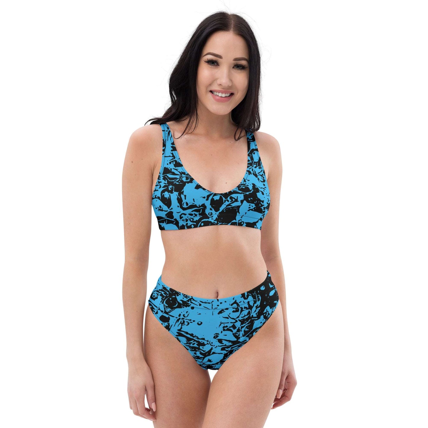 Autumn Chaos Sketch Recycled High-Waisted Bikini