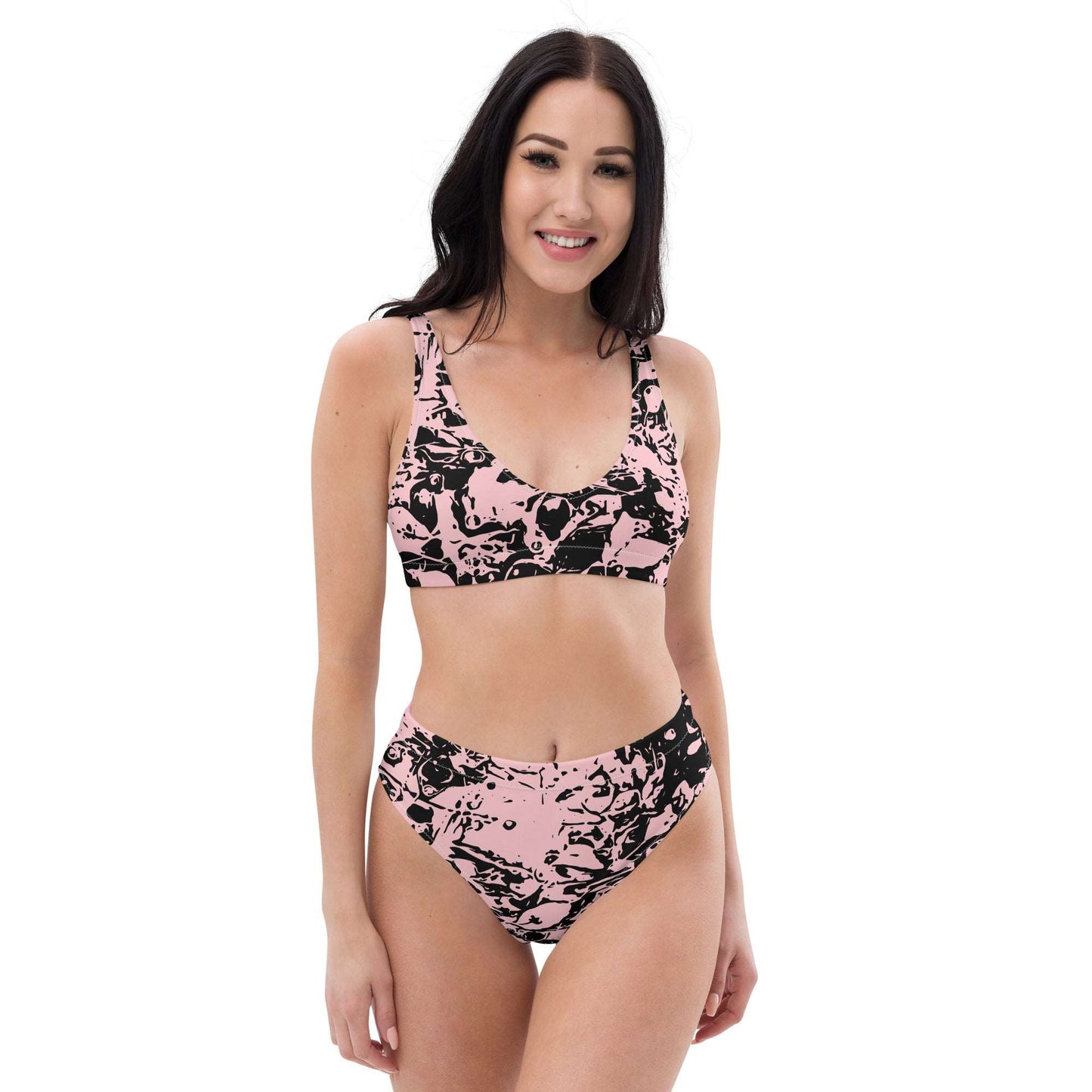 Autumn Chaos Sketch Recycled High-Waisted Bikini