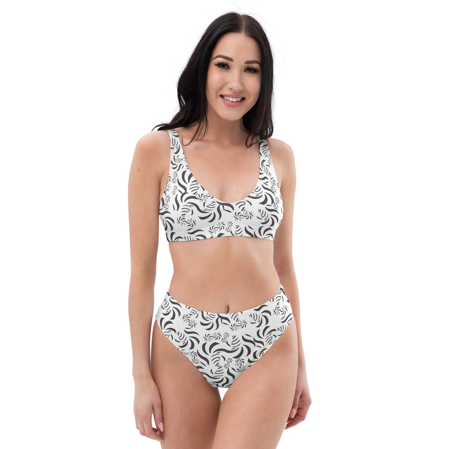 Find Zebra Recycled High-Waisted Bikini Multiple Colors