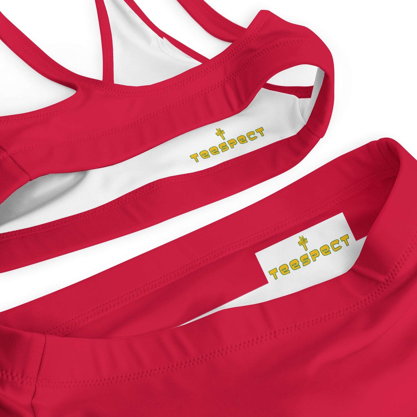 Cherry Red Recycled High-Waisted Bikini