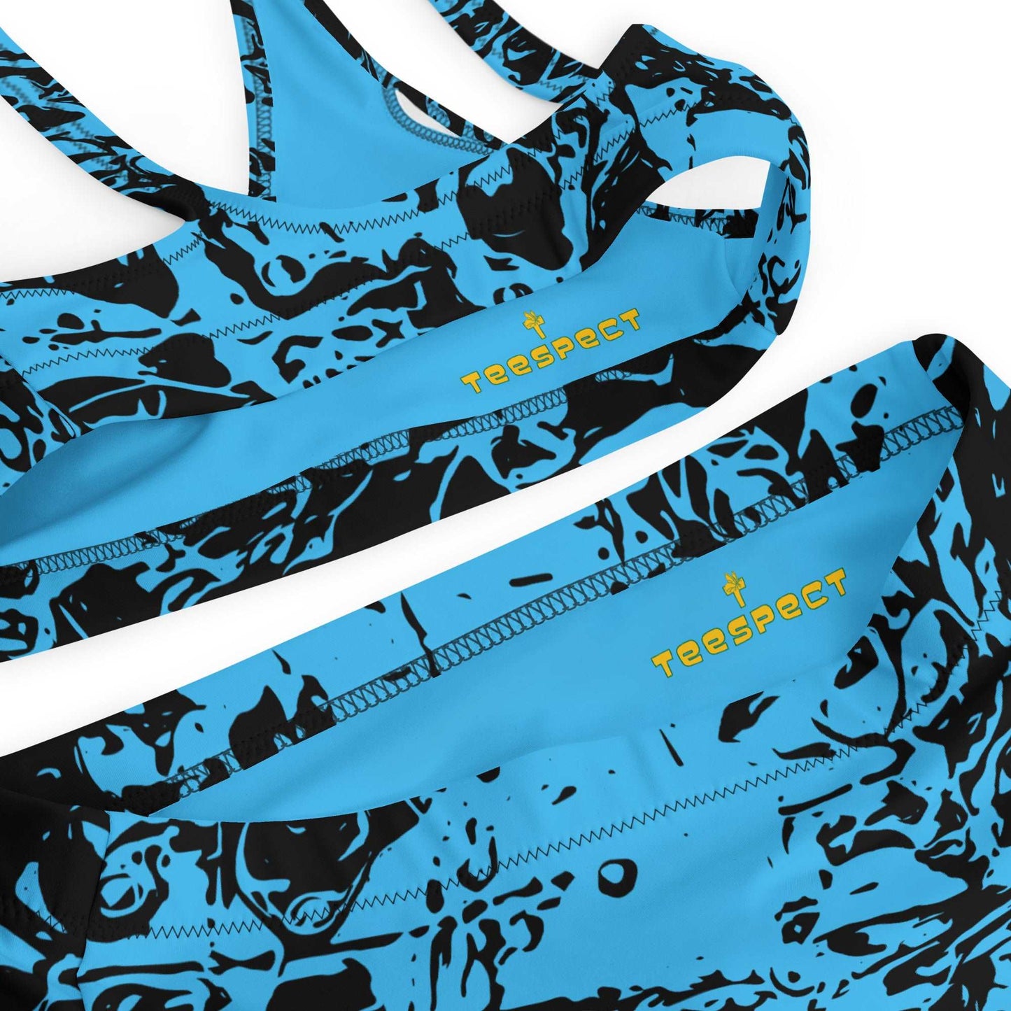 Autumn Chaos Sketch Recycled High-Waisted Bikini