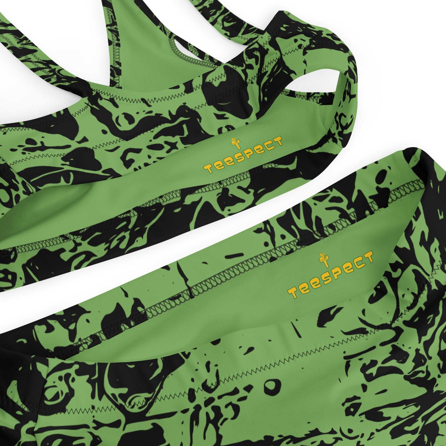 Autumn Chaos Sketch Recycled High-Waisted Bikini