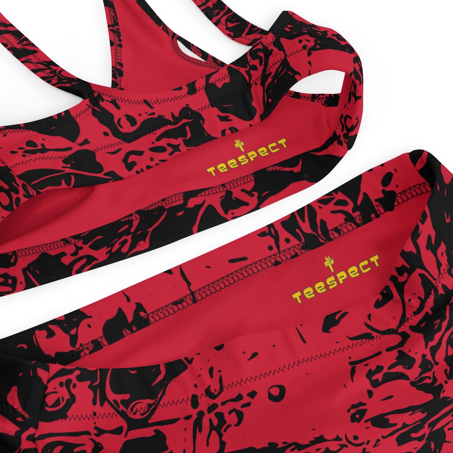 Autumn Chaos Sketch Recycled High-Waisted Bikini