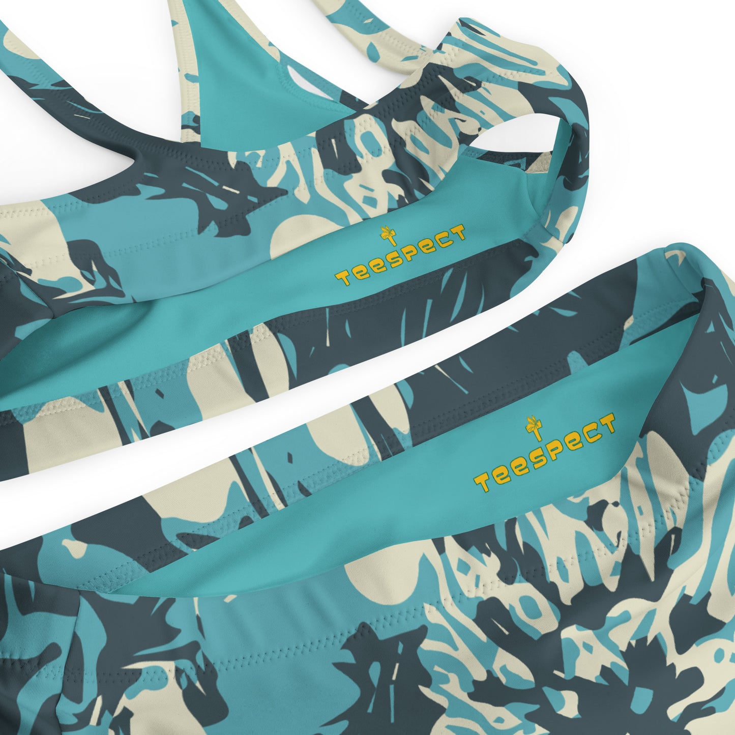 Tri Color Floral Recycled High-Waisted Bikini