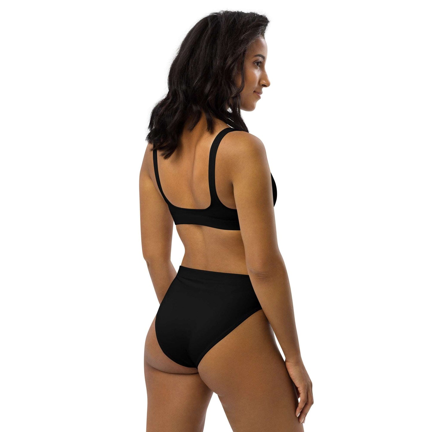 Black Recycled High-Waisted Bikini