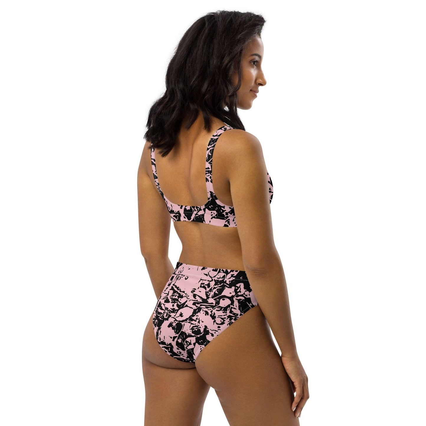 Autumn Chaos Sketch Recycled High-Waisted Bikini