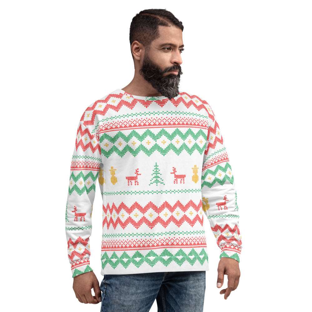 Christmas Merry Sweater White Unisex Sweatshirt TeeSpect