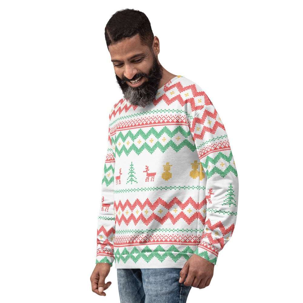 Christmas Merry Sweater White Unisex Sweatshirt TeeSpect