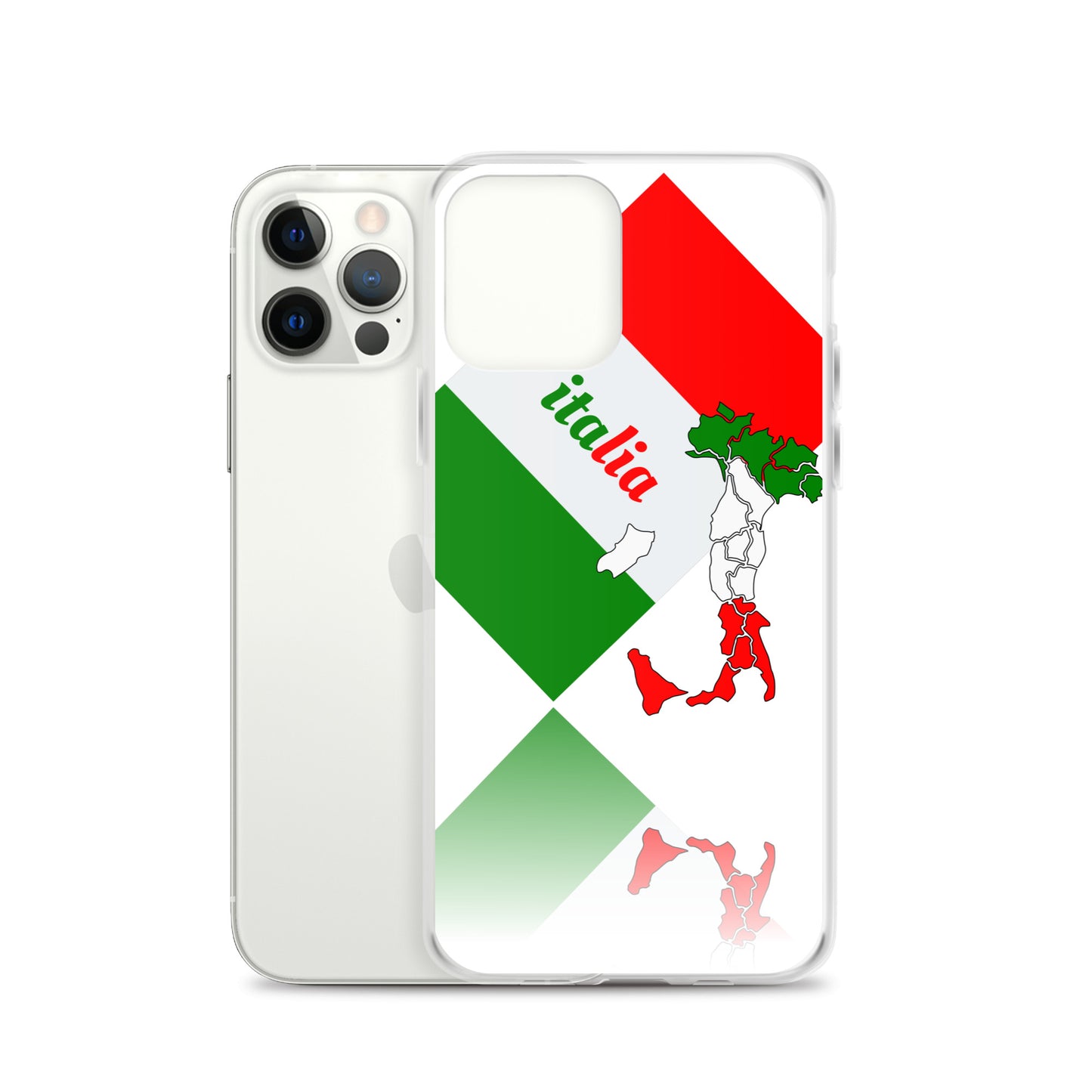 Elegant Italia - Italy Flag And Map iPhone White Case