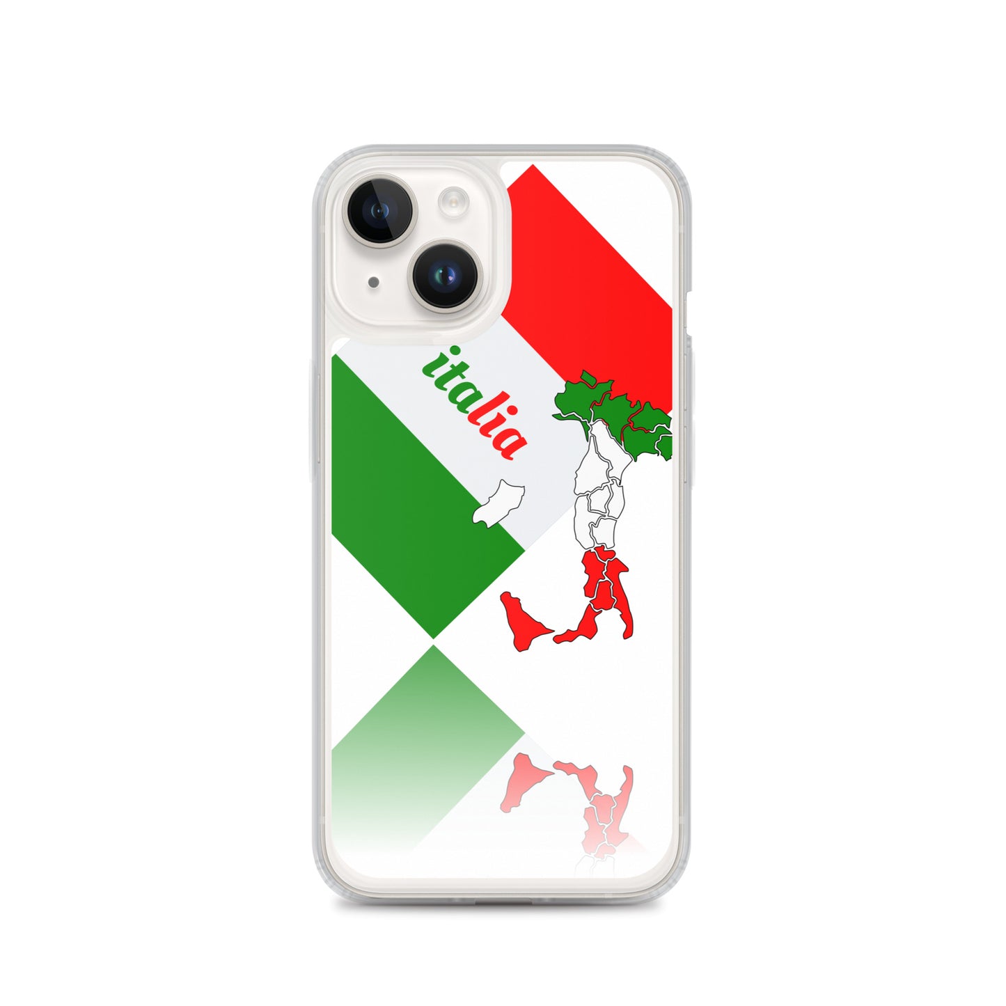 Elegant Italia - Italy Flag And Map iPhone White Case