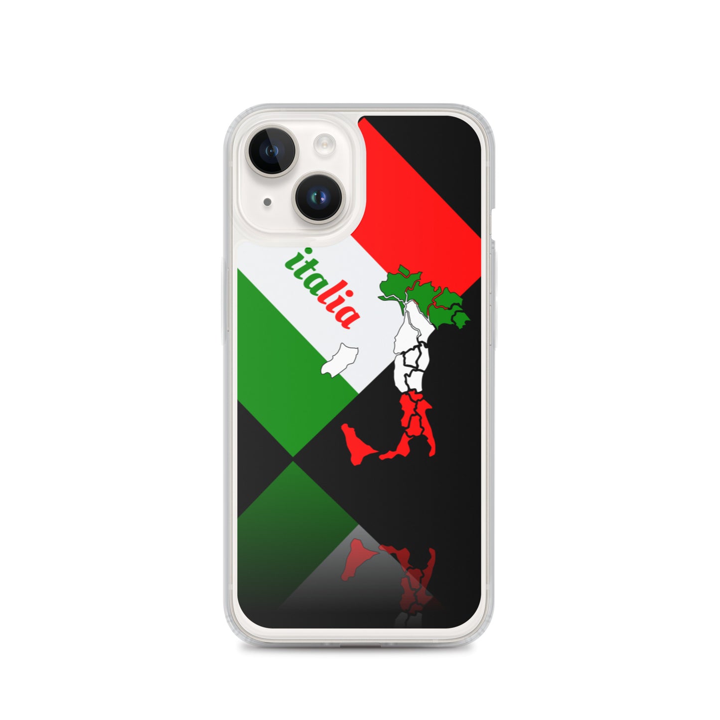 Elegant Italia - Italy Flag And Map iPhone Black Case