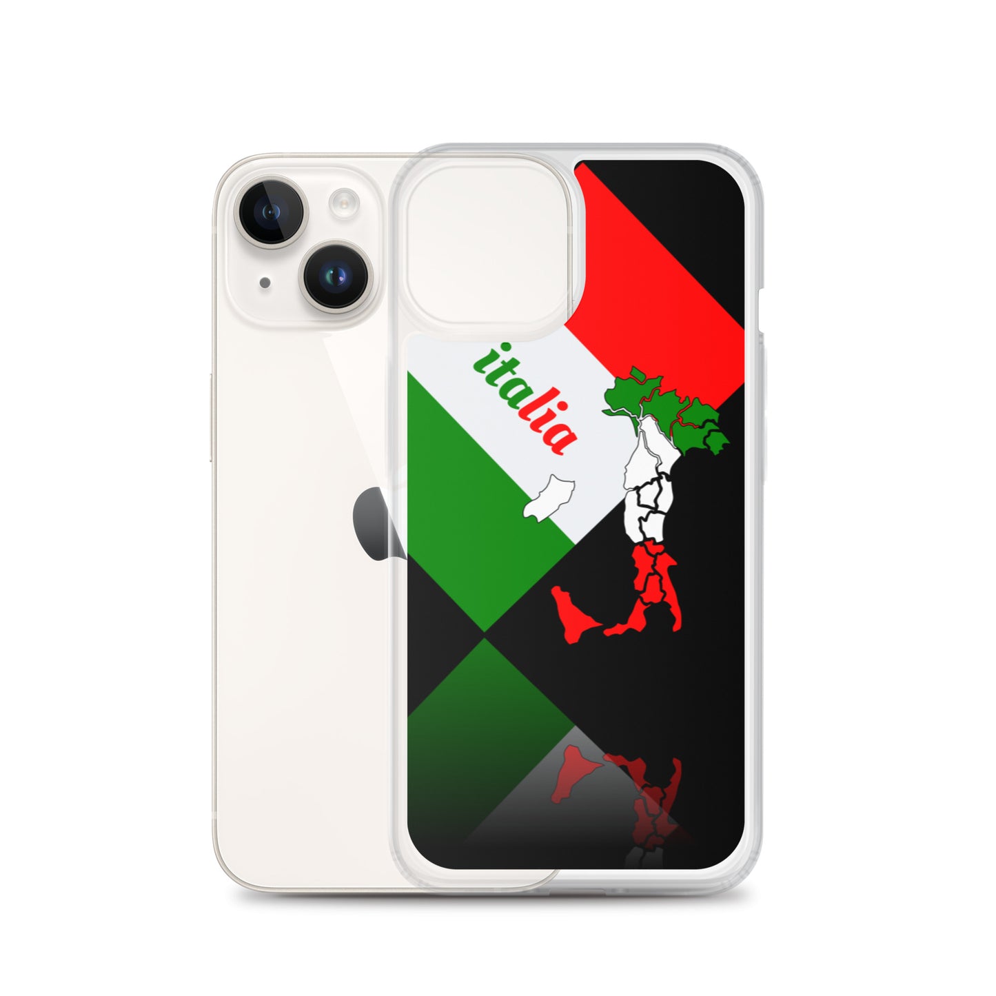 Elegant Italia - Italy Flag And Map iPhone Black Case