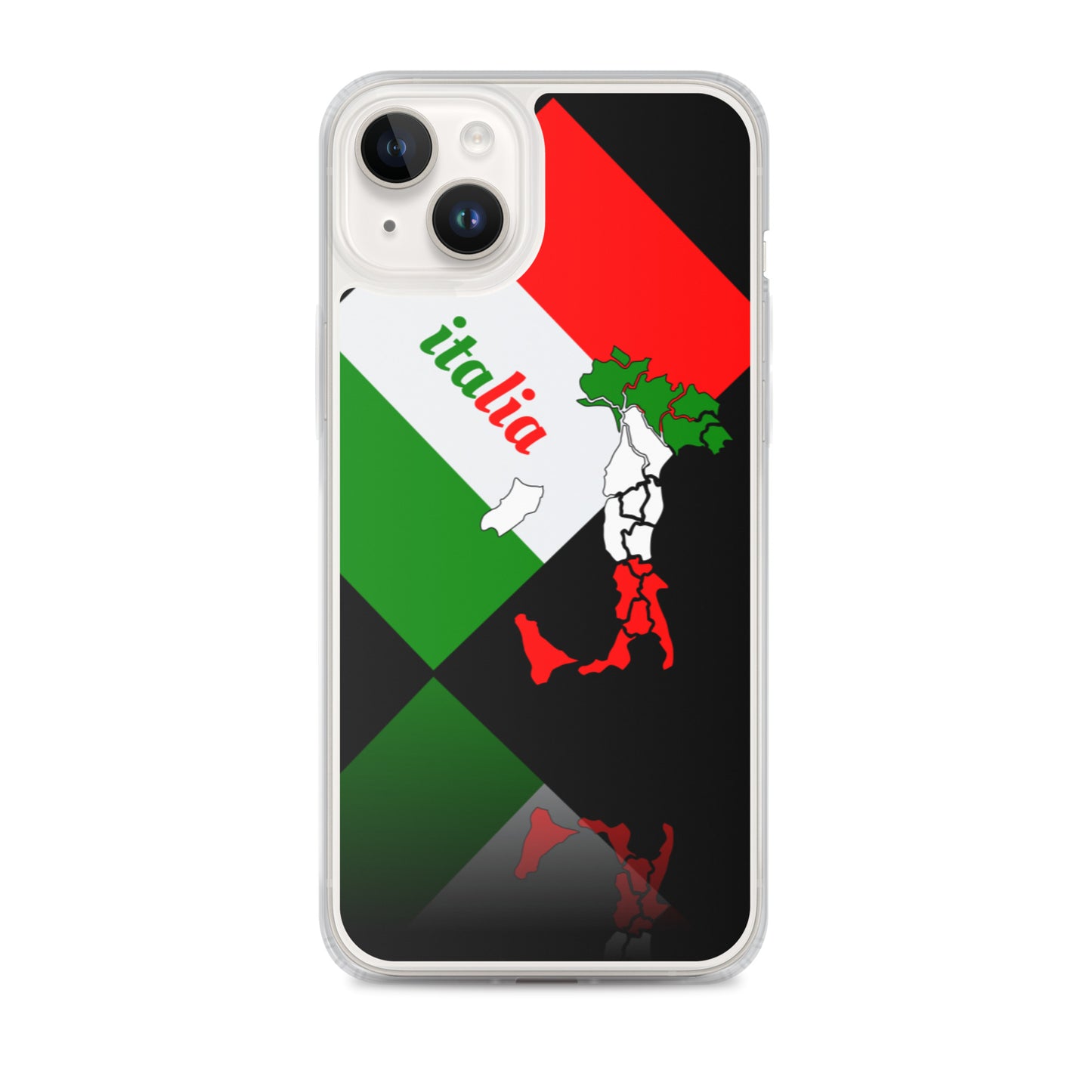 Elegant Italia - Italy Flag And Map iPhone Black Case