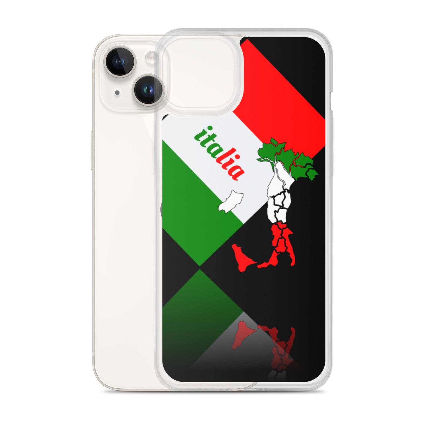 Elegant Italia - Italy Flag And Map iPhone Black Case