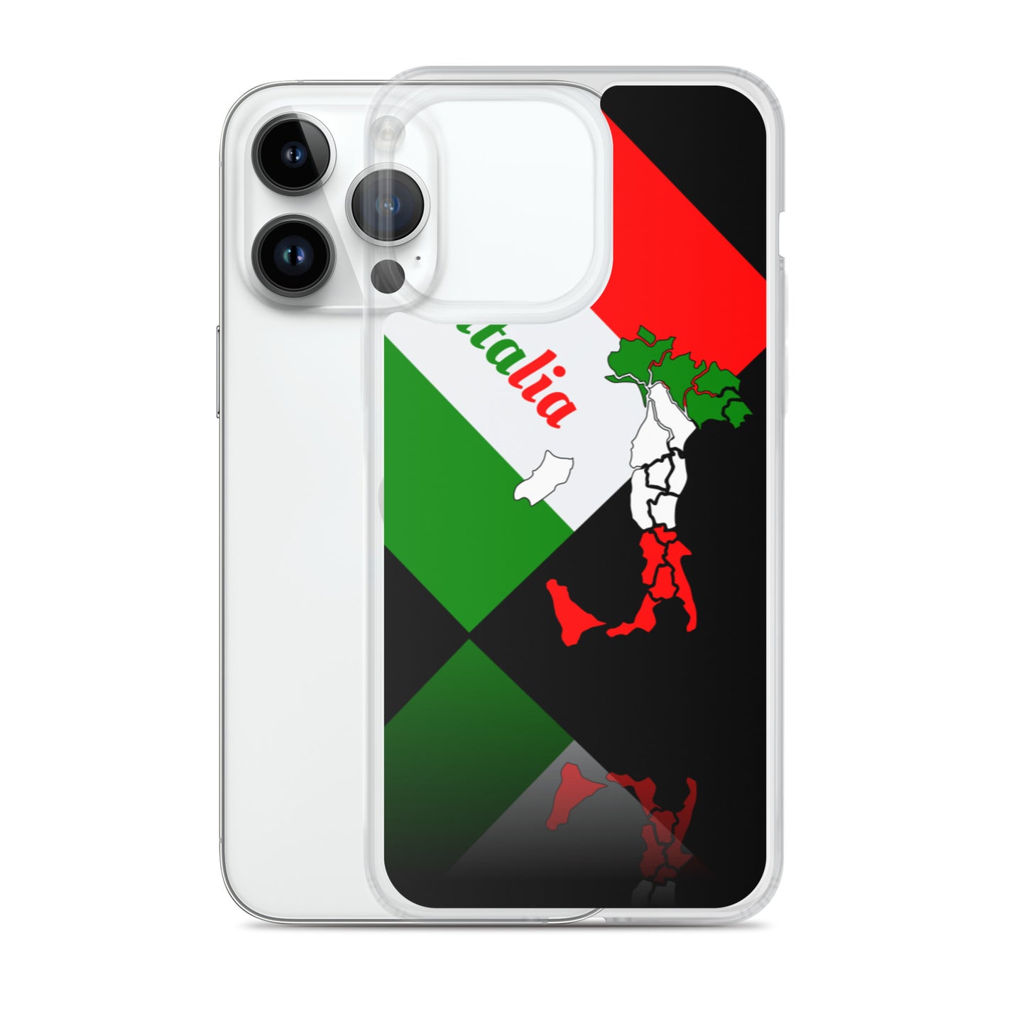 Elegant Italia - Italy Flag And Map iPhone Black Case