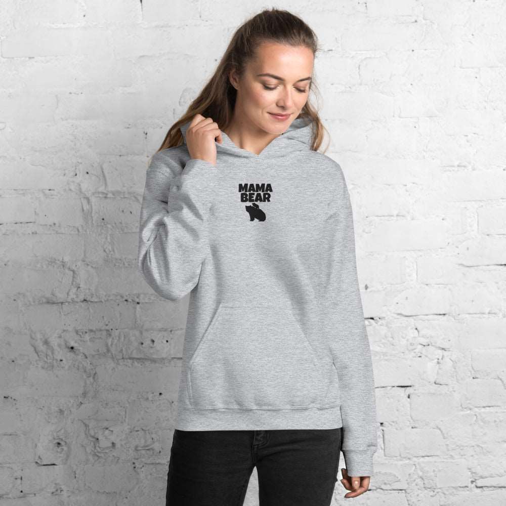 BOLD Mama Bear Embroidered Multiple Colors Mothers, Mom, Mother's Day Soft, Smooth, And Stylish Heavy Blend Hoodie TeeSpect