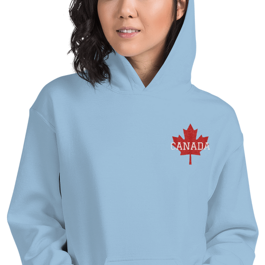 Bold CANADA Maple Leaf Embroidered Unisex Heavy Blend Hoodie TeeSpect