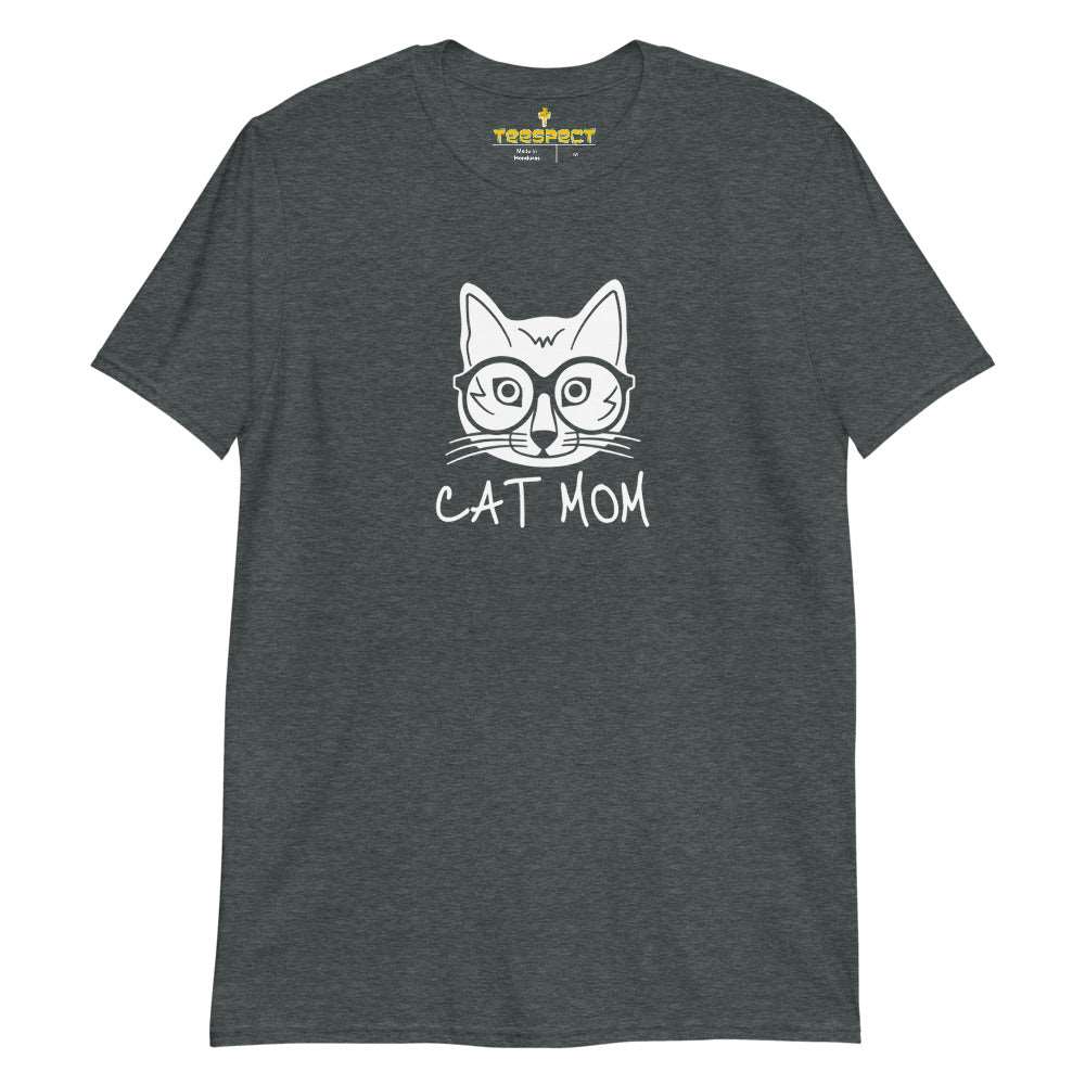 Cat Mom Unisex Softstyle Short-Sleeve T-Shirt TeeSpect