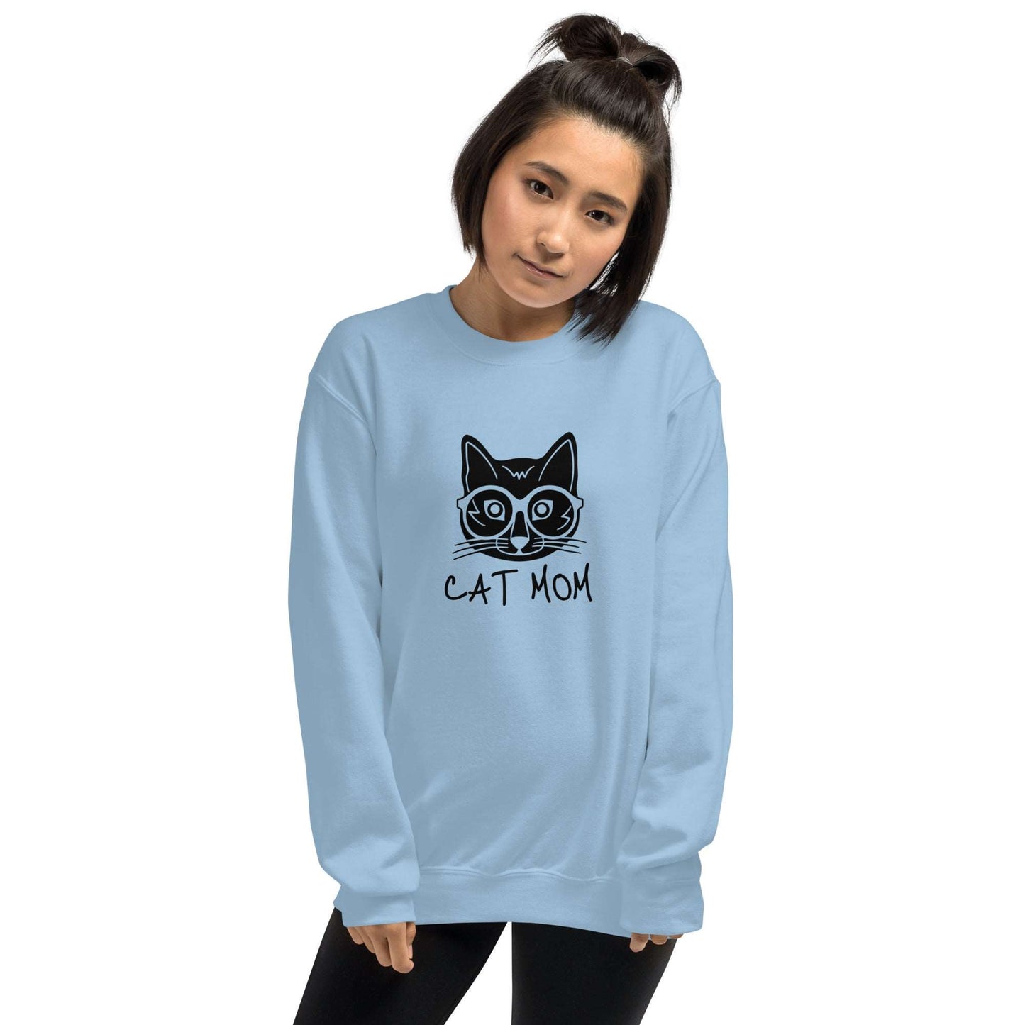 Cat Mom Unisex Crew Neck Sweatshirt TeeSpect