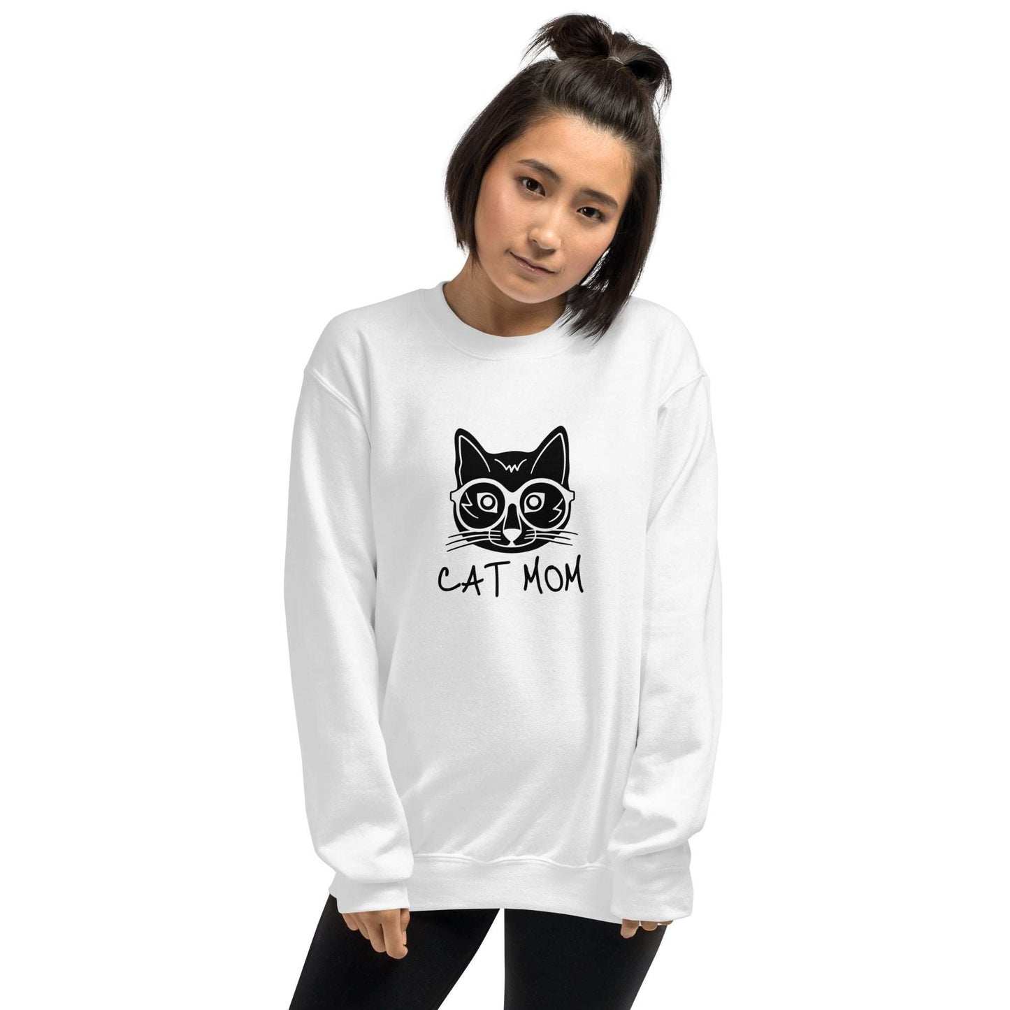 Cat Mom Unisex Crew Neck Sweatshirt TeeSpect