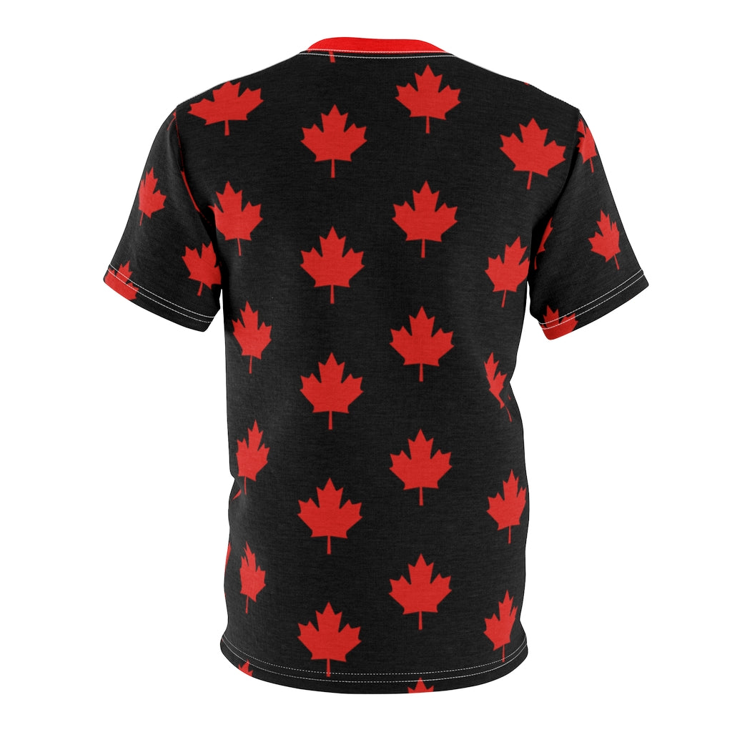 All Maple-Leafed Out Unisex AOP Cut & Sew Tee Black TeeSpect
