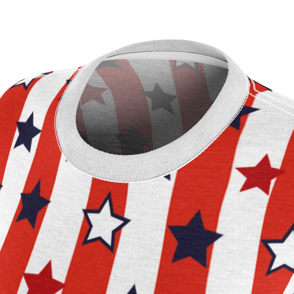 Stars On Stripes Women's AOP Cut & Sew Tee TeeSpect