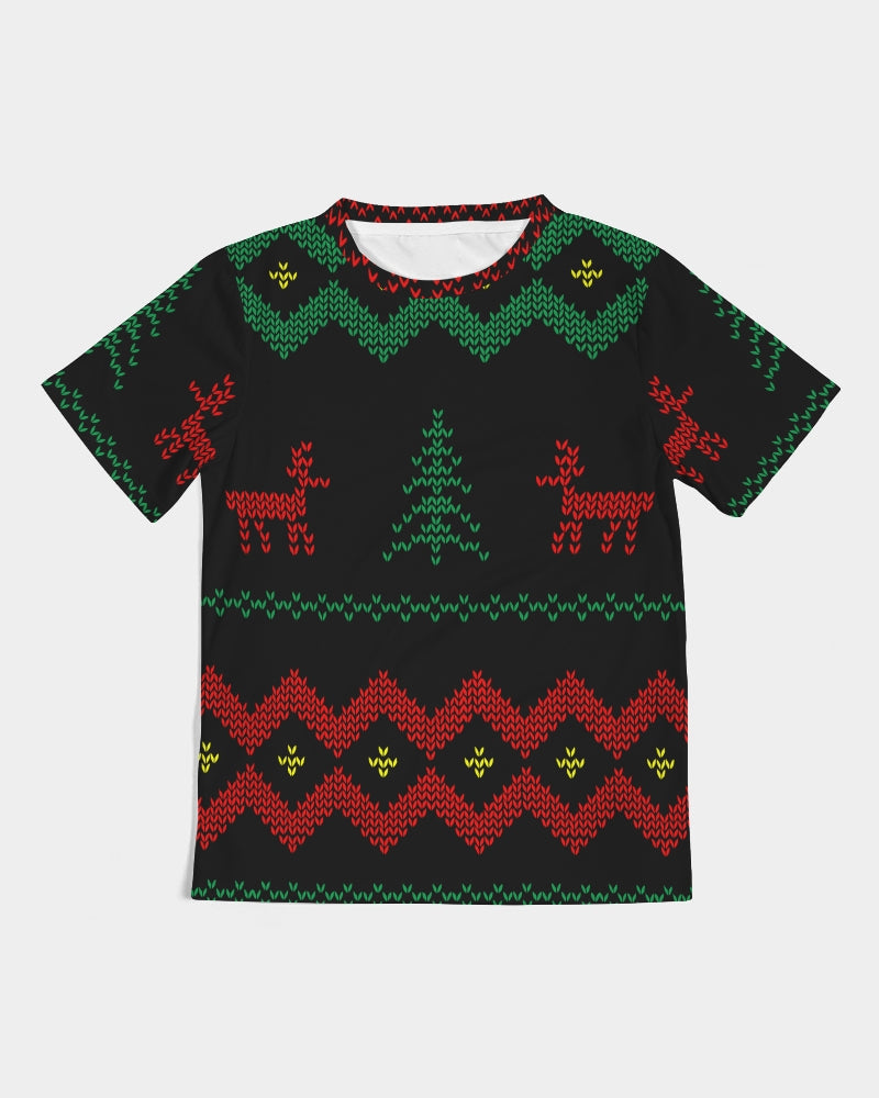 Christmas Merry Sweatshirt (Sweater) Black Kids Tee TeeSpect