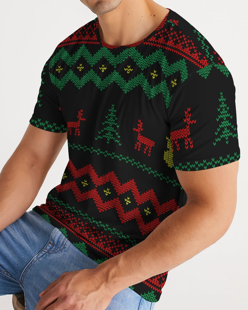 Christmas Merry Sweatshirt (Sweater) Black Men's Tee TeeSpect