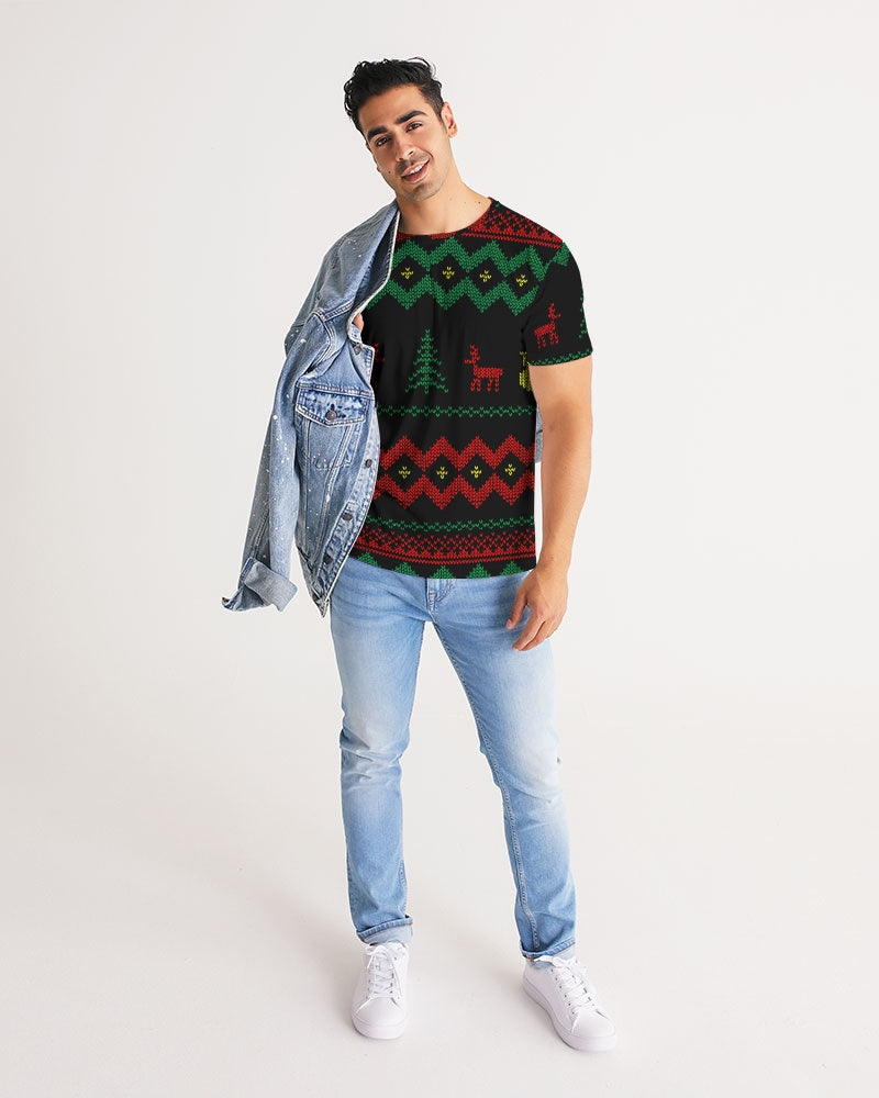Christmas Merry Sweatshirt (Sweater) Black Men's Tee TeeSpect