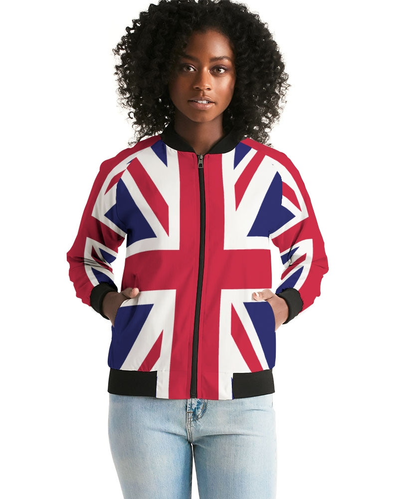 Great Britain Union Jack Flag Women's Bomber Jacket TeeSpect