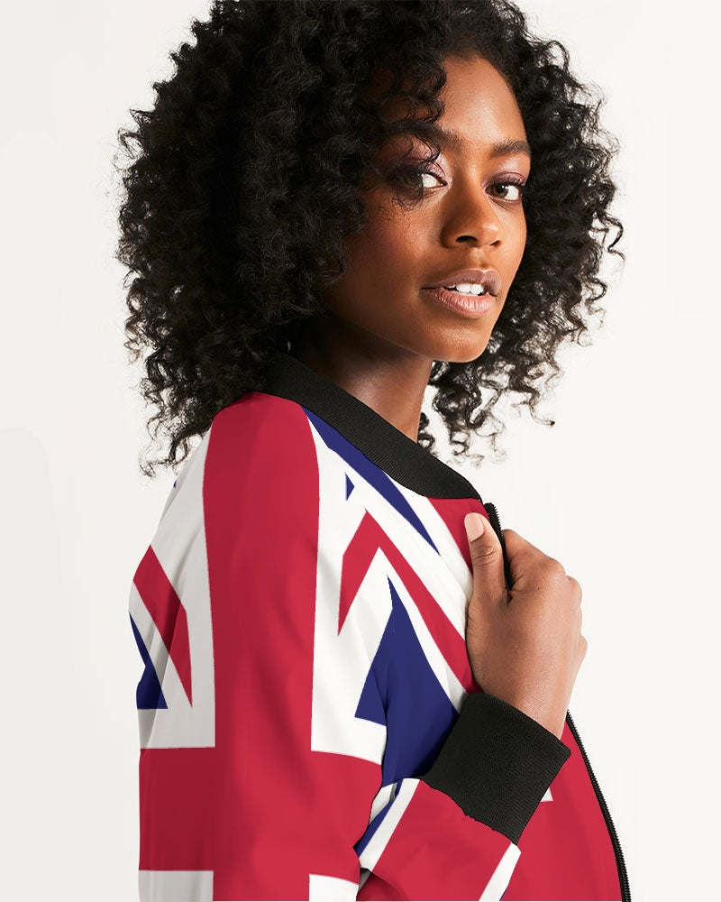 Great Britain Union Jack Flag Women's Bomber Jacket TeeSpect