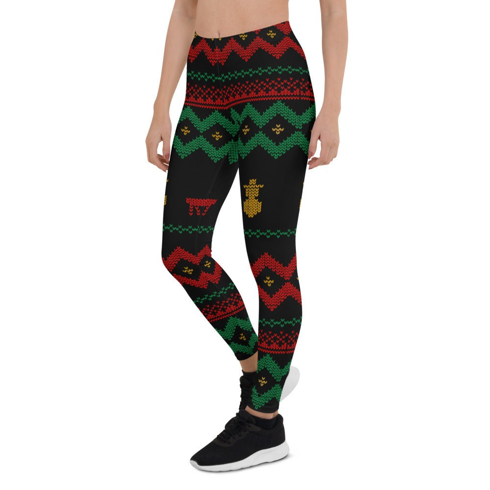 Christmas Merry Sweater Leggings TeeSpect