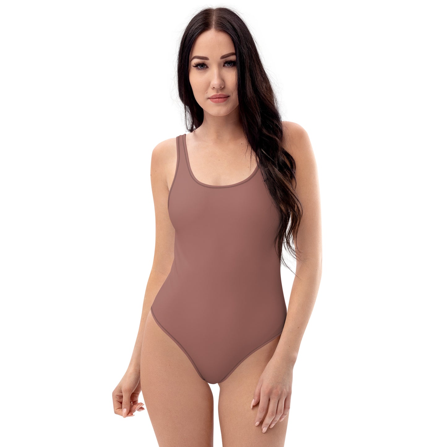 Multiple Nude Natural Skin Tone Colored Smooth Fabric, Cheeky Fit One-Piece Comfortable Swimsuit TeeSpect