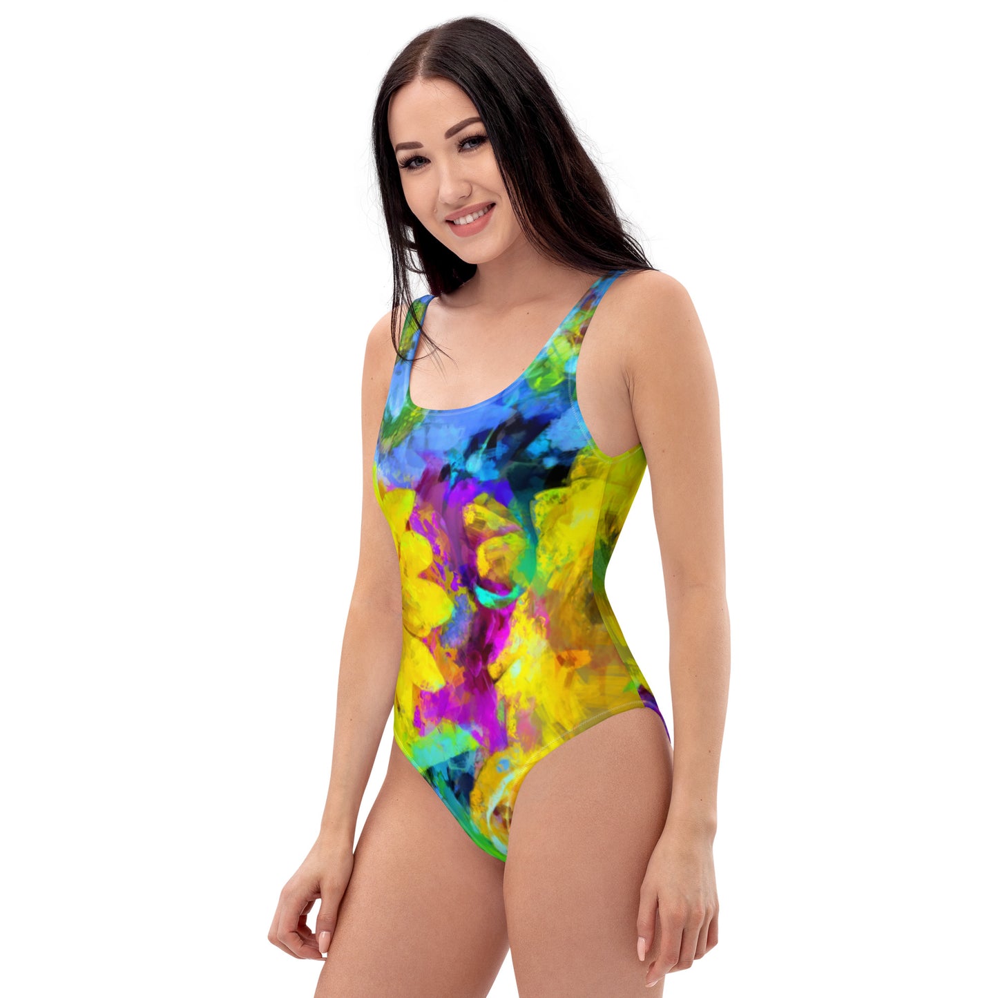 Floral Modern Art Bouquet One-Piece Swimsuit TeeSpect