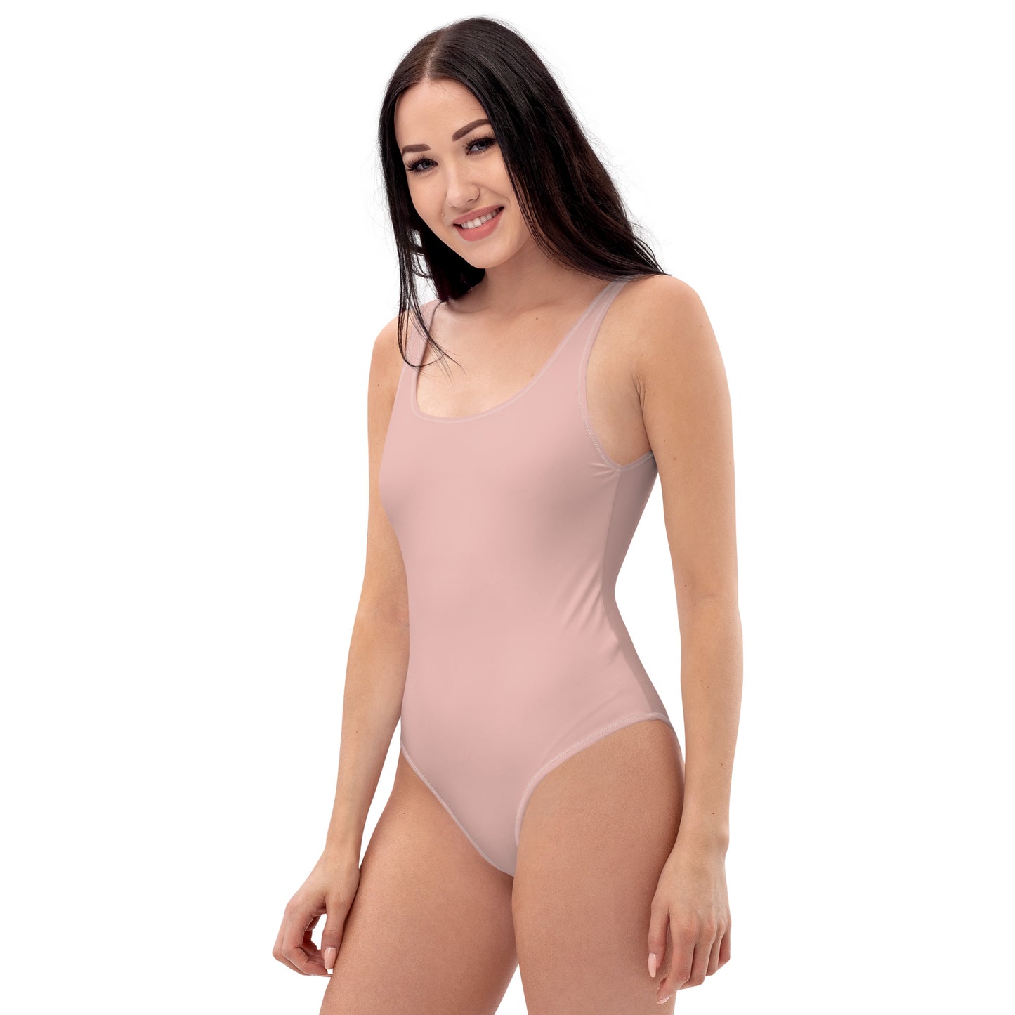 Multiple Nude Natural Skin Tone Colored Smooth Fabric, Cheeky Fit One-Piece Comfortable Swimsuit TeeSpect