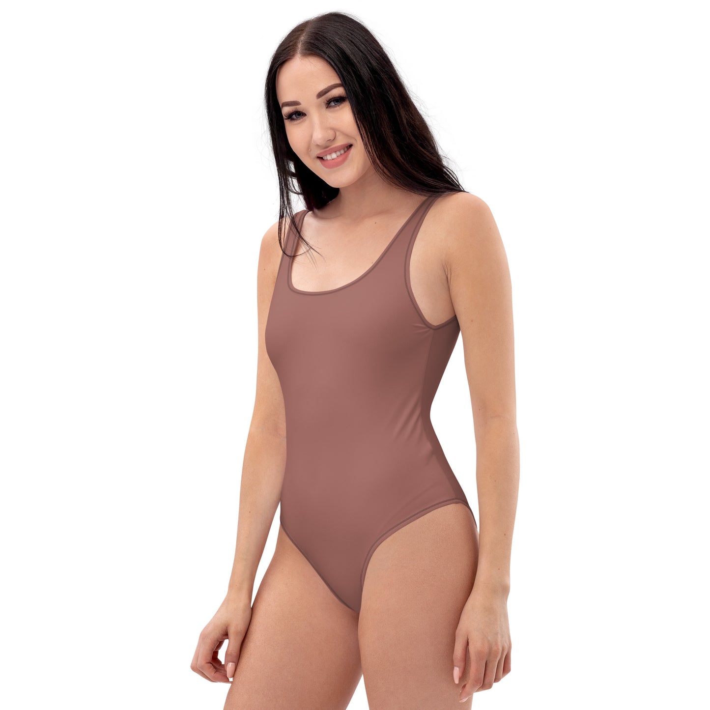 Multiple Nude Natural Skin Tone Colored Smooth Fabric, Cheeky Fit One-Piece Comfortable Swimsuit TeeSpect