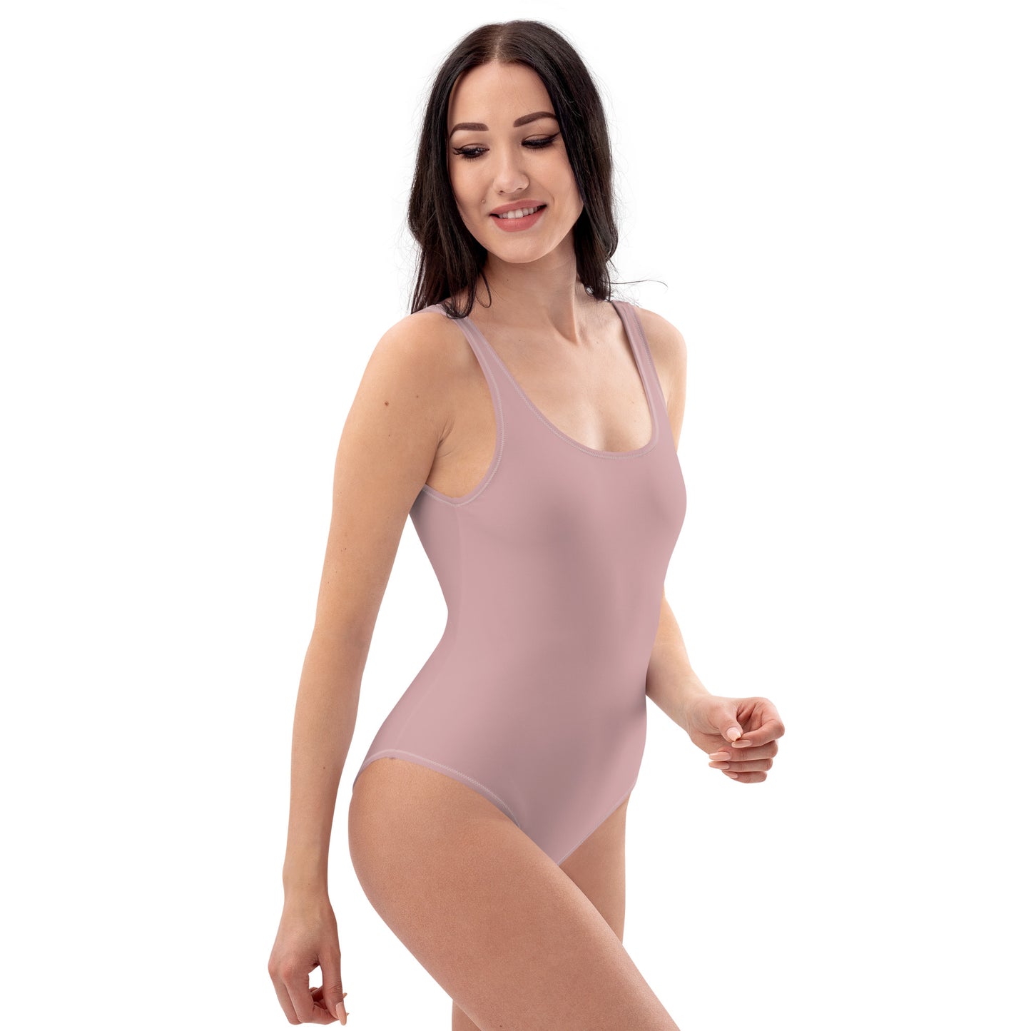 Multiple Nude Natural Skin Tone Colored Smooth Fabric, Cheeky Fit One-Piece Comfortable Swimsuit TeeSpect