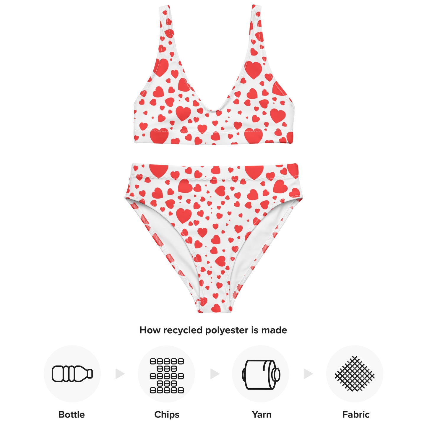 Plenty Hearts Aflutter Recycled High-Waisted Bikini