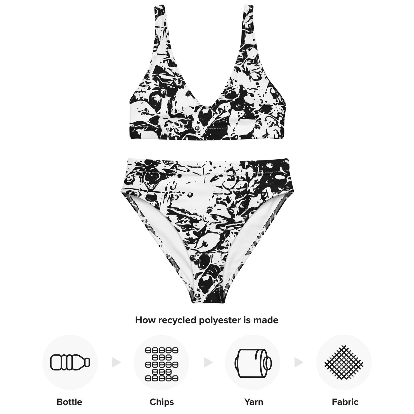 Bikini de talle alto reciclado Autumn Chaos Sketch