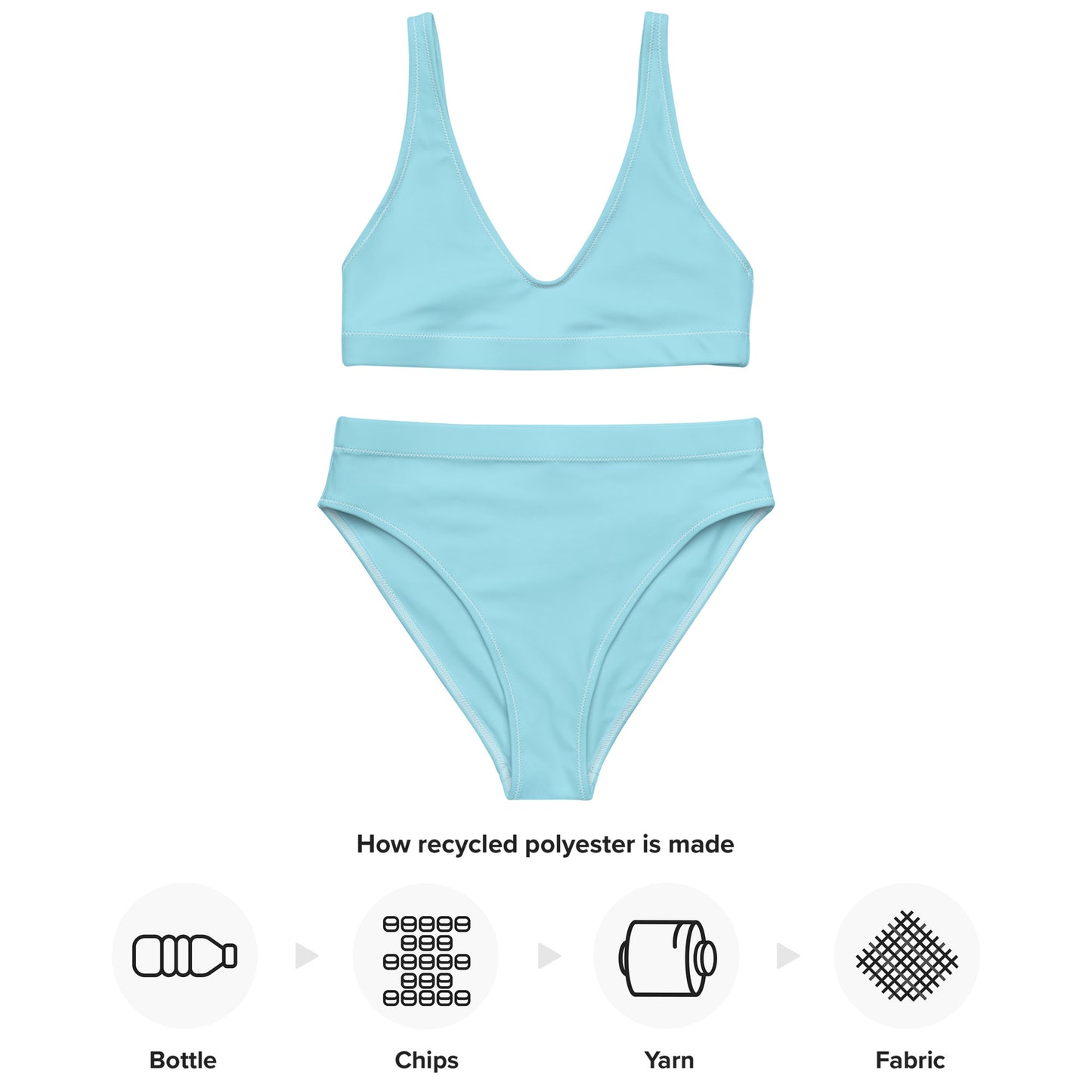 Blizzard Blue Recycled High-Waisted Bikini